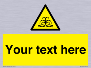 Custom warning fountain water plume