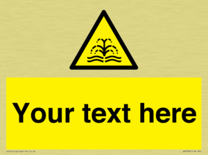 Custom warning fountain water plume