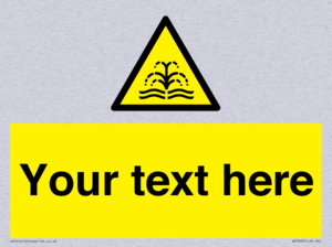 Custom warning fountain water plume