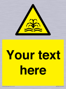 Custom warning fountain water plume