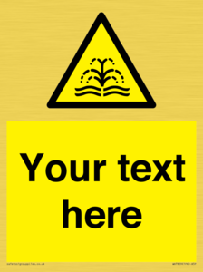 Custom warning fountain water plume