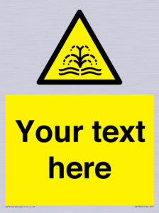 Custom warning fountain water plume