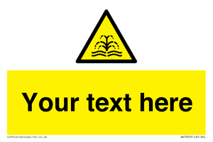 Custom warning fountain water plume