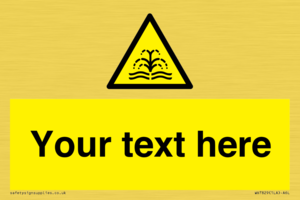 Custom warning fountain water plume