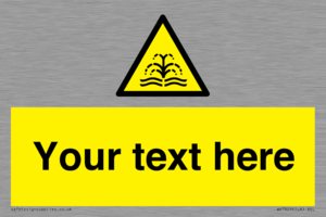 Custom warning fountain water plume