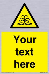 Custom warning fountain water plume