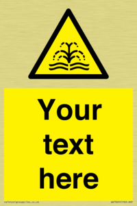 Custom warning fountain water plume