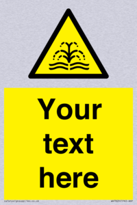 Custom warning fountain water plume