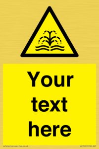 Custom warning fountain water plume