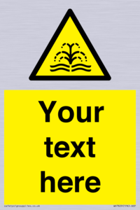 Custom warning fountain water plume