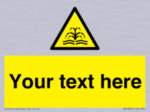 Custom warning fountain water plume