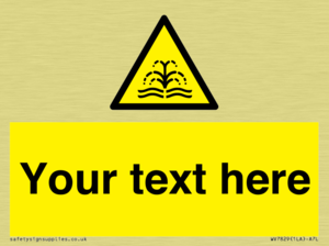 Custom warning fountain water plume