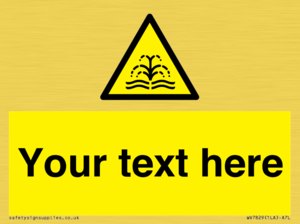 Custom warning fountain water plume