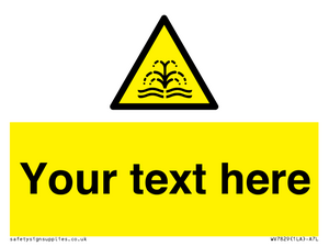 Custom warning fountain water plume