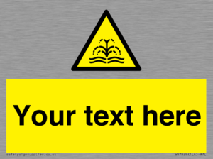 Custom warning fountain water plume