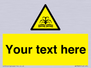 Custom warning fountain water plume