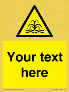 Custom warning fountain water plume