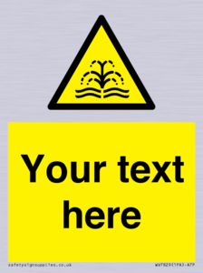 Custom warning fountain water plume