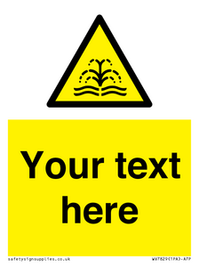 Custom warning fountain water plume