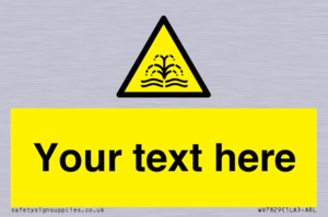 Custom warning fountain water plume