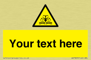 Custom warning fountain water plume