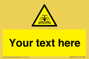 Custom warning fountain water plume