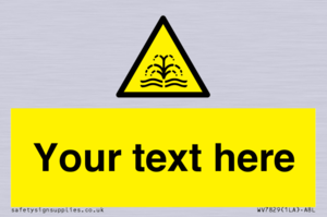 Custom warning fountain water plume