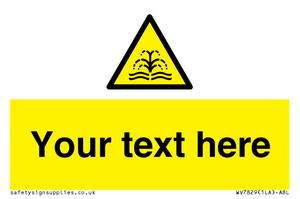 Custom warning fountain water plume