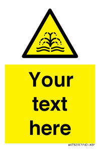 Custom warning fountain water plume