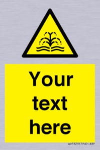 Custom warning fountain water plume