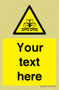 Custom warning fountain water plume