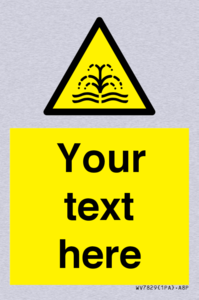 Custom warning fountain water plume