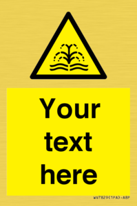 Custom warning fountain water plume