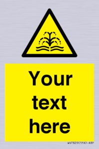 Custom warning fountain water plume