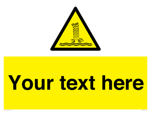 Custom warning artificial waterfall