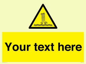 Custom warning artificial waterfall