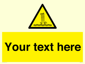 Custom warning artificial waterfall