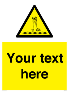 Custom warning artificial waterfall