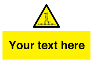 Custom warning artificial waterfall