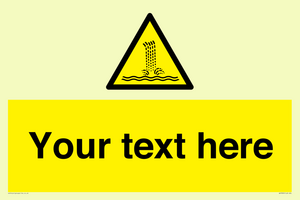 Custom warning artificial waterfall