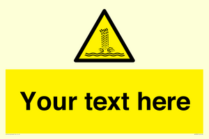 Custom warning artificial waterfall