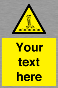 Custom warning artificial waterfall