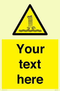 Custom warning artificial waterfall