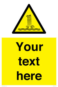 Custom warning artificial waterfall