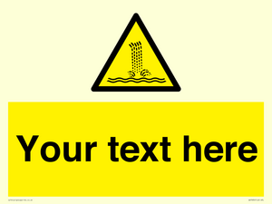 Custom warning artificial waterfall