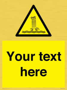 Custom warning artificial waterfall