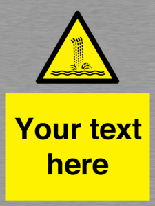 Custom warning artificial waterfall