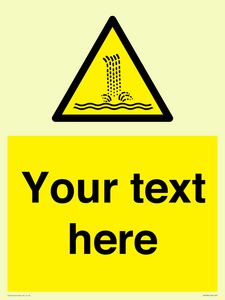 Custom warning artificial waterfall