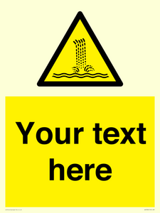 Custom warning artificial waterfall