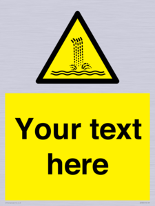 Custom warning artificial waterfall